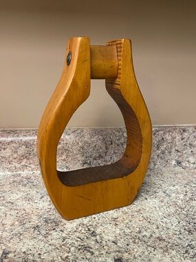 Vintage Wooden Western Saddle Stirrup